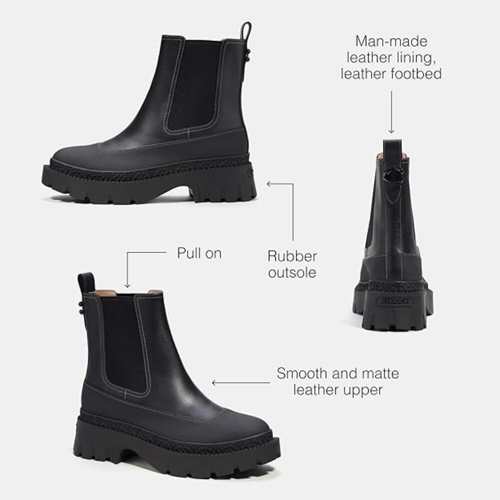 NEW Coach Women's Black Jayla Leather Bootie